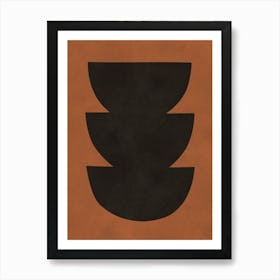 Brown geometric art 12 Art Print