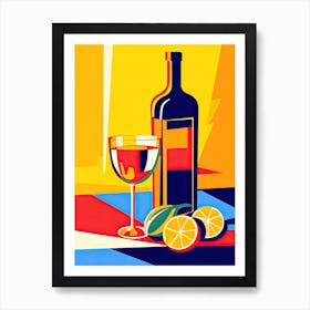 Glass Of Wine, Inspired by Matisse 1 Art Print