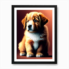 Puppy Painting Art Print