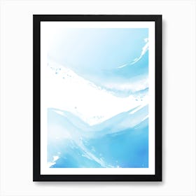 Blue Ocean Wave Watercolor Vertical Composition 109 Art Print