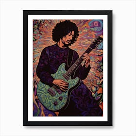 Jimi Hendrix Vintage Psycedellic 15 Art Print