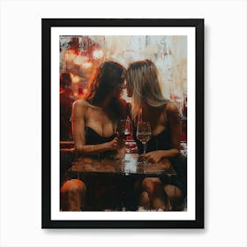 Two Women Kissing 3 Art Print