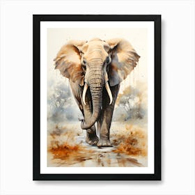 Graceful Titan Elephant Amongst The Trees Art Print