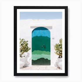 Door of Ostuni | Italy | Blue and green Art Print