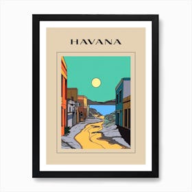 Minimal Design Style Of Havana, Cuba 3 Poster Art Print