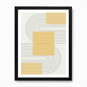 Yellow Summer Modern Geometric Art Print