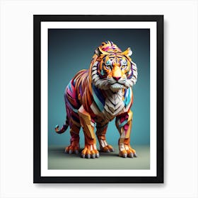 Polygonal Tiger Art Print