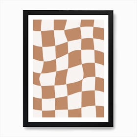 Checkerboard - Terracotta Art Print