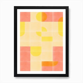 Retro Tiles 01 Art Print