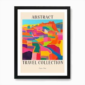 Abstract Travel Collection Poster Cusco Peru 4 Art Print