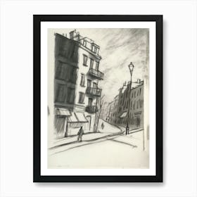 Vintage Street Sketch Art Print