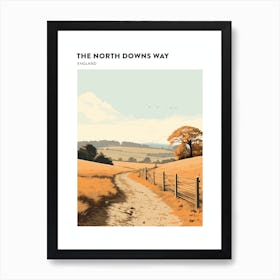 The North Downs Way England 2 Hiking Trail Landscape Poster Art Print