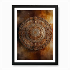 Carved Wooden Shield Art Print