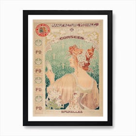 Manufacture Royale De Corsets, Alphonse Mucha Art Print