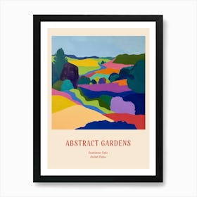 Colourful Gardens Dumbarton Oaks Usa Red Poster Art Print