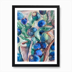 Damson Classic Fruit Art Print