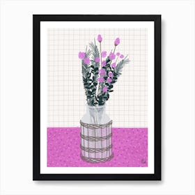 Pink Wild Flowers Art Print