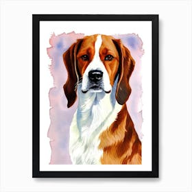 English Foxhound 3 Watercolour Dog Art Print