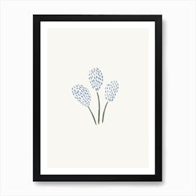 Blue Flowers 2 Art Print