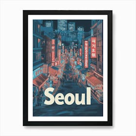 Aihrgdesign A Classic 1960s Travel Poster For Seoul Showcasin 26796c25 1c14 4663 B375 7a6ce67d2fc2 0 Art Print