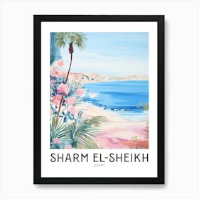 Sharm El Sheikh, Egypt Maximalist Travel Poster Vibrant Colour Art Print