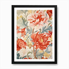 Floral Wallpaper 171 Art Print