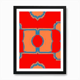 Abstract Red And Blue 6 Art Print