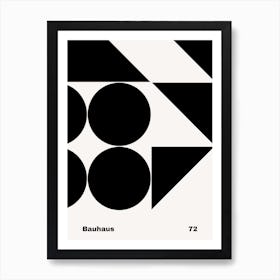 Geometric Bauhaus Poster B&W 72 Art Print