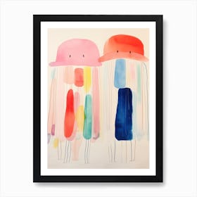Colourful Kids Animal Art Jellyfish 1 Art Print