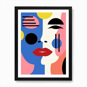 Geometric Face Shape 3 Art Print