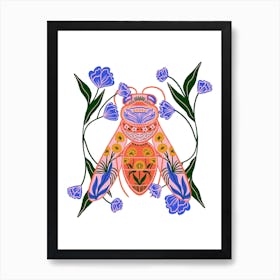 Folk Bug Art Print