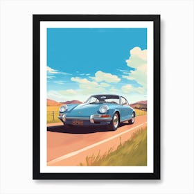 A Porsche 911 In The The Great Alpine Road Australia 3 Art Print