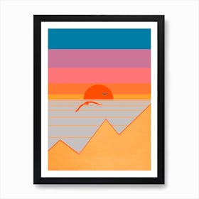 Minimal Sunset 17 Art Print