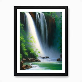 Anisakan Falls, Myanmar Peaceful Oil Art  Póster