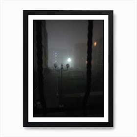 Foggy Night In The City Art Print