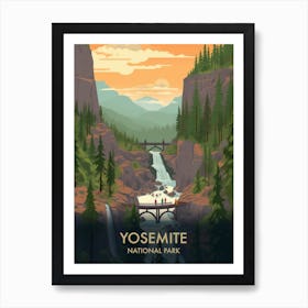 Yosemite National Park Vintage Travel Poster 2 Art Print