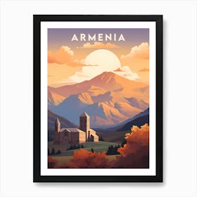 Armenia Retro Travel Art Print