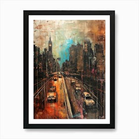 Kitsch Cityscape Paint Dripping 3 Art Print