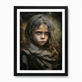 Girl In A Scarf Art Print