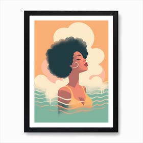 Sea Swimmers Illustration 1 Art Print