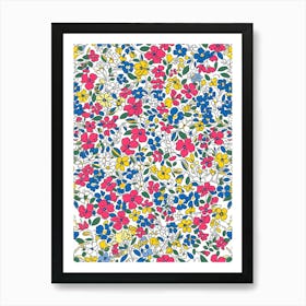 Flores Vista London Fabrics Floral Pattern 3 Art Print