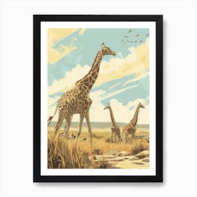 Herd Of Giraffes In The Wild 2 Art Print