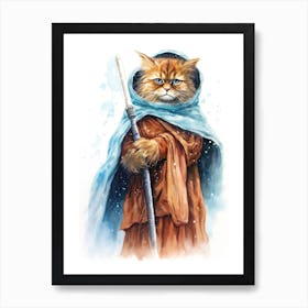 Somali Cat As A Jedi 4 Art Print