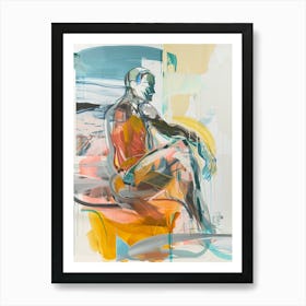 Man Sitting On A Chair Art Print