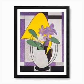 Crocus Flower Still Life  2 Abstract Expressionist Art Print