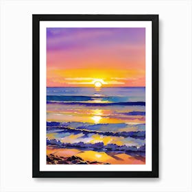 Sunset On The Beach 1 Art Print