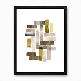 Neutral Geometric Art Art Print