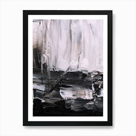 Abstract Painting, Black And White Art Print