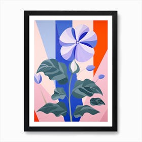 Periwinkle 2 Hilma Af Klint Inspired Pastel Flower Painting Art Print