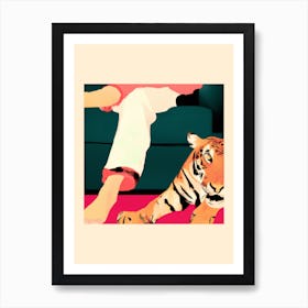 Chilling Tiger 2 Art Print